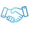 handshake icon representing collaboration and partnership for business success in 10 key strategies