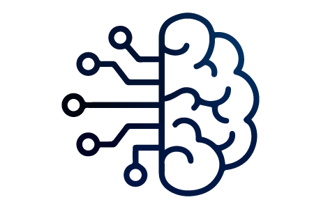 an abstract image of a brain design integrated with circuit lines representing technology and artificial intelligence themes for two connected systems